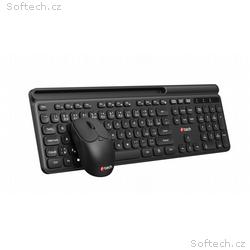 C-TECH WLKMC-05B Quallis, bezdrátový set klávesnic