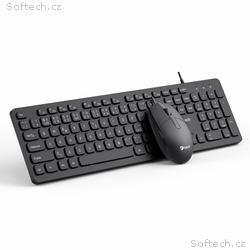 C-TECH KBM-105, drátový combo set klávesnice s myš