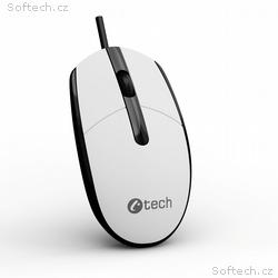 C-TECH myš WM-10, USB, 1200 DPI, bílo-černá
