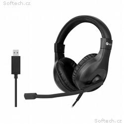 C-TECH sluchátka s mikrofonem MHS-05, USB, ovládán