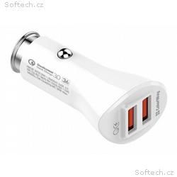 COLORWAY 2x USB nabíječka do auta 36W, Bílá