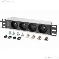 Digitus 1U hliníkové PDU, montáž do racku 254 mm (