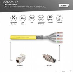 DIGITUS CAT 7A S, FTP, datový kabel – instalační k