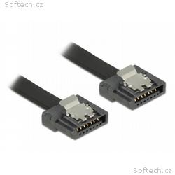 Delock kabel SATA FLEXI 6 Gb, s 20 cm černý kovová