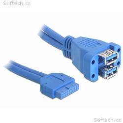 Delock kabel USB 3.0 pin konektor samice > 2 x USB