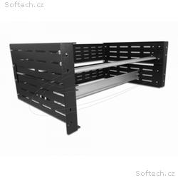 19 DIN Rail Bracket 4U black, 19 DIN Rail Bracket 