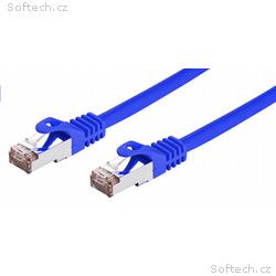 C-TECH Kabel patchcord Cat6, FTP, modrý, 1m