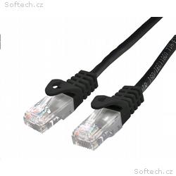 C-TECH Kabel patchcord Cat6, UTP, černý, 0,25m