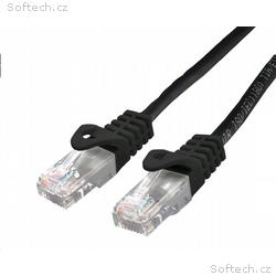 Kabel C-TECH patchcord Cat6, UTP, černý, 1m