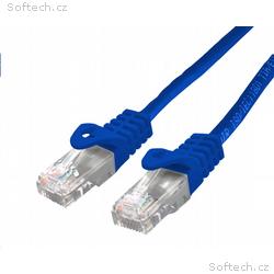 Kabel C-TECH patchcord Cat6, UTP, modrý, 0,5m