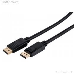 Kabel C-TECH DisplayPort 1.2, 4K@60Hz, M, M, 0,5m