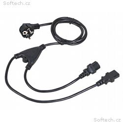 C-TECH Kabel síťový 1,8m 220, 230V napájecí, rozdv