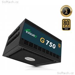 EVOLVEO G750,750W, ATX3.1,14cm, aPFC, 80+GOLD, 3YR
