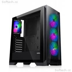 EVOLVEO Ptero Q2G, skříň ATX, 4x ARGB ventilátor, 