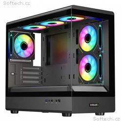 EVOLVEO Ursus, skříň mATX, 6x ARGB ventilátor 120m