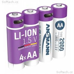 Ansmann Li-ion AA, min 1800mAh, s nabíjecí elektro