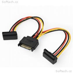 GEMBIRD Kabel SATA napájecí na 2x SATA 90°, rozdvo