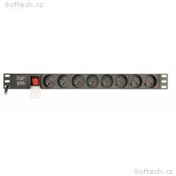 Gembird PDU 8 zásuvek, 1U, 16 A, 3m