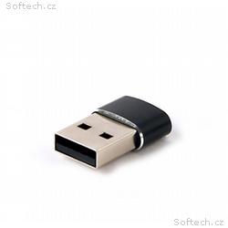 GEMBIRD adaptér USB-A samec na USB-C samice, černý