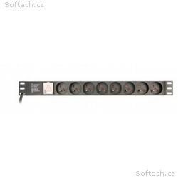 Gembird PDU 8 zásuvek, C14, 1U, 10 A, 3m