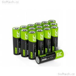 Green Cell 16x Dobíjecí baterie AA HR6 2600mAh Bat