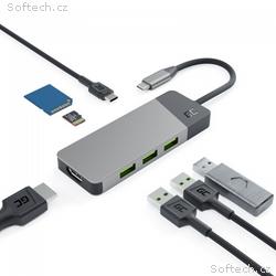Green Cell Adapter HUB Connect 7in1 (3xUSB-A 3.1 H