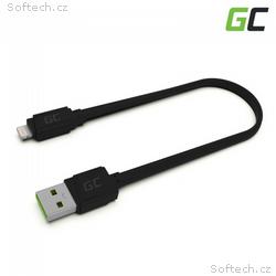 Green Cell Kabel Lightning 25cm Matný s rychlým na