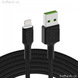 Green Cell Kabel Ray USB-A - Lightning 1,2m LED s 