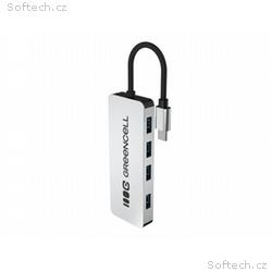 Green Cell USB-C 4v1 HUB (4×USB 3.0) – rychlý přen