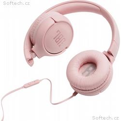 JBL Tune 500 - pink (Pure Bass, sklápěcí, Siri, Go