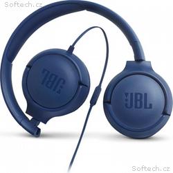 JBL Tune 500 - blue (Pure Bass, sklápěcí, Siri, Go