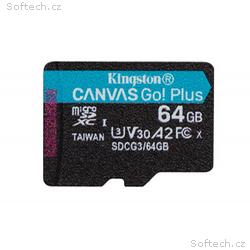 KINGSTON 64GB microSDXC Canvas Go Plus Gen4 200MB,