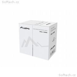 LANBERG UTP kabel CAT.6, Cu, délka 305m, šedý, Flu