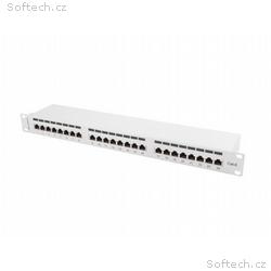 LANBERG PATCH PANEL 24 PORTŮ 1U 19" CAT.6 FTP STÍN