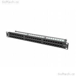 LANBERG PATCH PANEL 48 PORTŮ 1U 19" CAT.6 UTP ČERN
