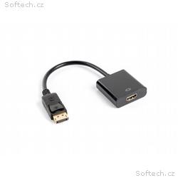 LANBERG DISPLAYPORT(M) 1.2->HDMI(F) ADAPTÉR 10CM Č