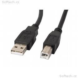 LANBERG KABEL USB-A(M)->USB-B(M) 2.0 1,8 M ČERNÝ 