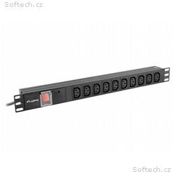 NAPÁJECÍ PANEL (PDU) 19" LANBERG 1U 10A 2m 10X IEC