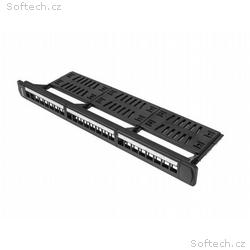 LANBERG 24PORTOVÝ PATCH PANEL 1U S ORGANIZÉREM PRO