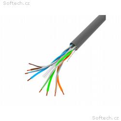 LANBERG LAN KABEL CAT.6 UTP 305M PEVNÝ CU ŠEDÝ CPR