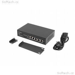 LANBERG SWITCH 4X 100MB POE+, 2X 100MB UNMANAGED R