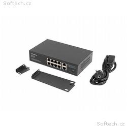 LANBERG SWITCH 8X 100MB POE+, 2X 1GB UNMANAGED RAC
