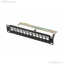 LANBERG PATCH PANEL 12 PORTŮ 1U 10" FTP PRO MODULY