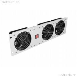 VERTIKÁLNÍ VENTILAČNÍ PANEL 19" 3U PRO RACK TŘI VE