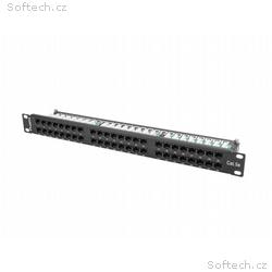 LANBERG PATCH PANEL 48 PORTŮ 1U 19" CAT.5E UTP ČER