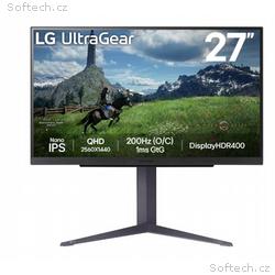 LG UltraGear, 27GS85Q-B, 27", IPS, QHD, 180Hz, 1ms