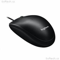 Logitech myš M100, optická, USB, 3 tlačítka, černá
