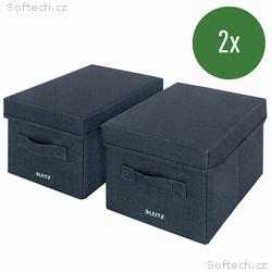 LEITZ Fabric textilní úložný box s víkem S, 2 kusy