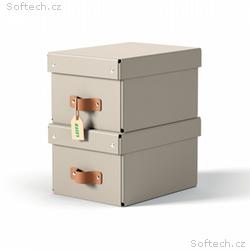 LEITZ úložný box, karton, velikost S, 2 ks béžový