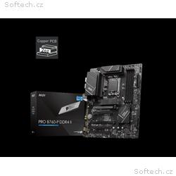 MSI PRO B760-P DDR4 II, 1700, Intel B760, 4xDDR4, 